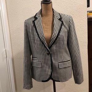 Black and white blazer